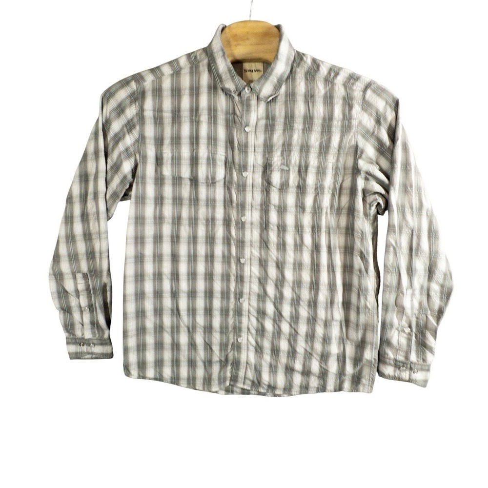 Simms Fly Fishing Long Sleeve Shirt Mens Large Lake Outdoor Gorpcore Boating
